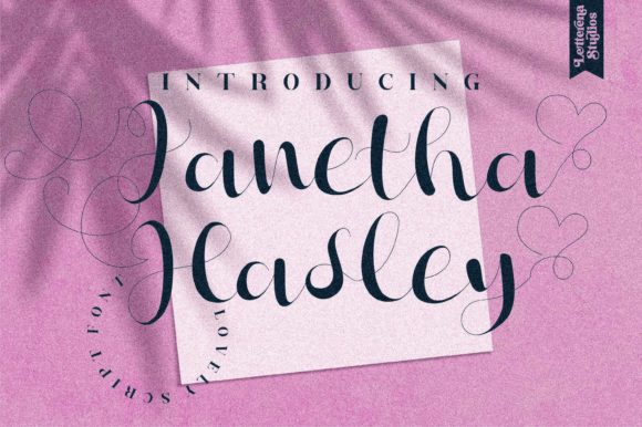 Janetha Hasley: A Romantic Script Typeface for Campaigns
