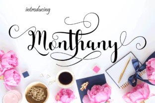 Monthany: A Modern Script Font for Editorial Design