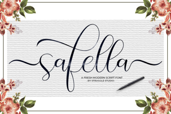 Safella: The Soft Script Font for Crafters